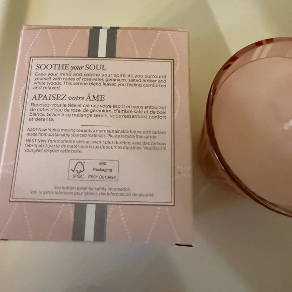 Nest Wellness Candle, Rosewater and Himalayan Salt - Picture 3 of 4